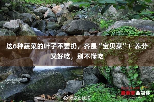 这6种蔬菜的叶子不要扔，齐是“宝贝菜”！养分又好吃，别不懂吃