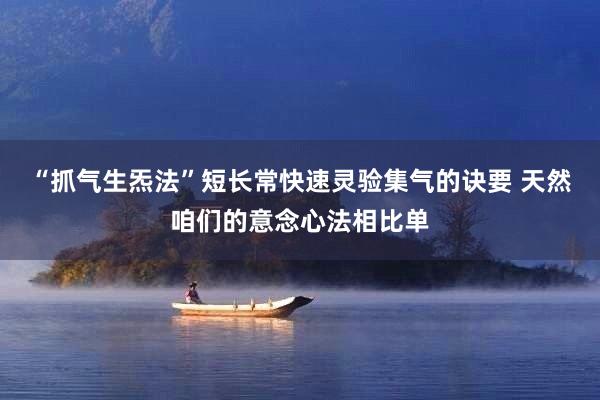 “抓气生炁法”短长常快速灵验集气的诀要 天然咱们的意念心法相比单